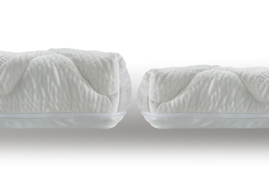 links: Visco Topper plus (Kernhöhe 7cm) | rechts: Visco Topper (Kernhöhe 4cm)